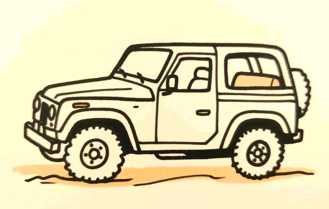 零基础到精通:全面学习越野车简笔画与速写的技巧