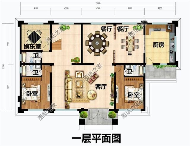 卫生间,露台 三层户型:客厅,卧室(带卫生间)x2,书房,阳台,露台 别墅