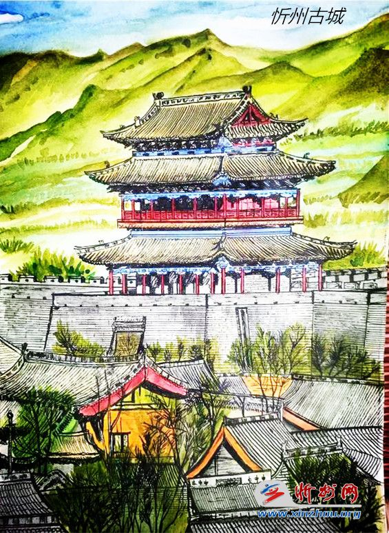 时尚圈粉 手绘忻州