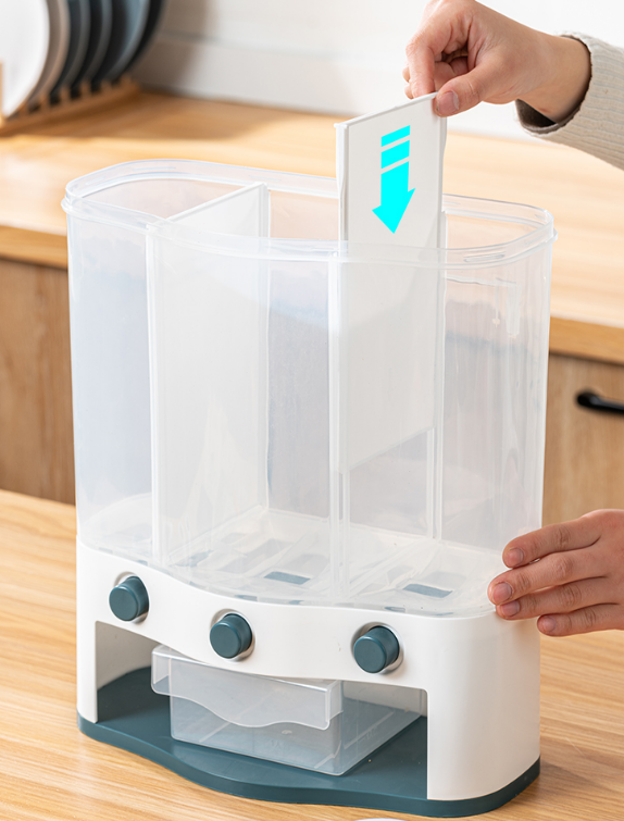 家用储米箱推荐:分格分类杂粮米桶 一桶多用防虫防潮更密封