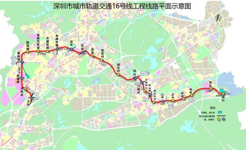 深圳地鐵16號線多站點進展再更新!預計2023年建成通車(轉載)