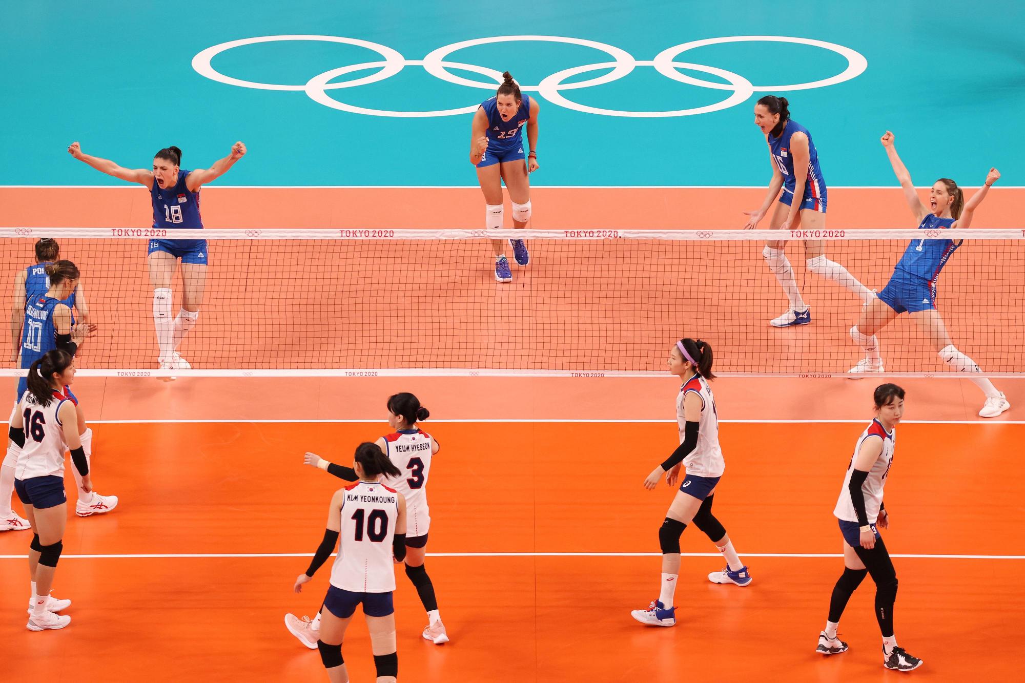 东京奥运会女排铜牌赛:韩国0-3塞尔维亚