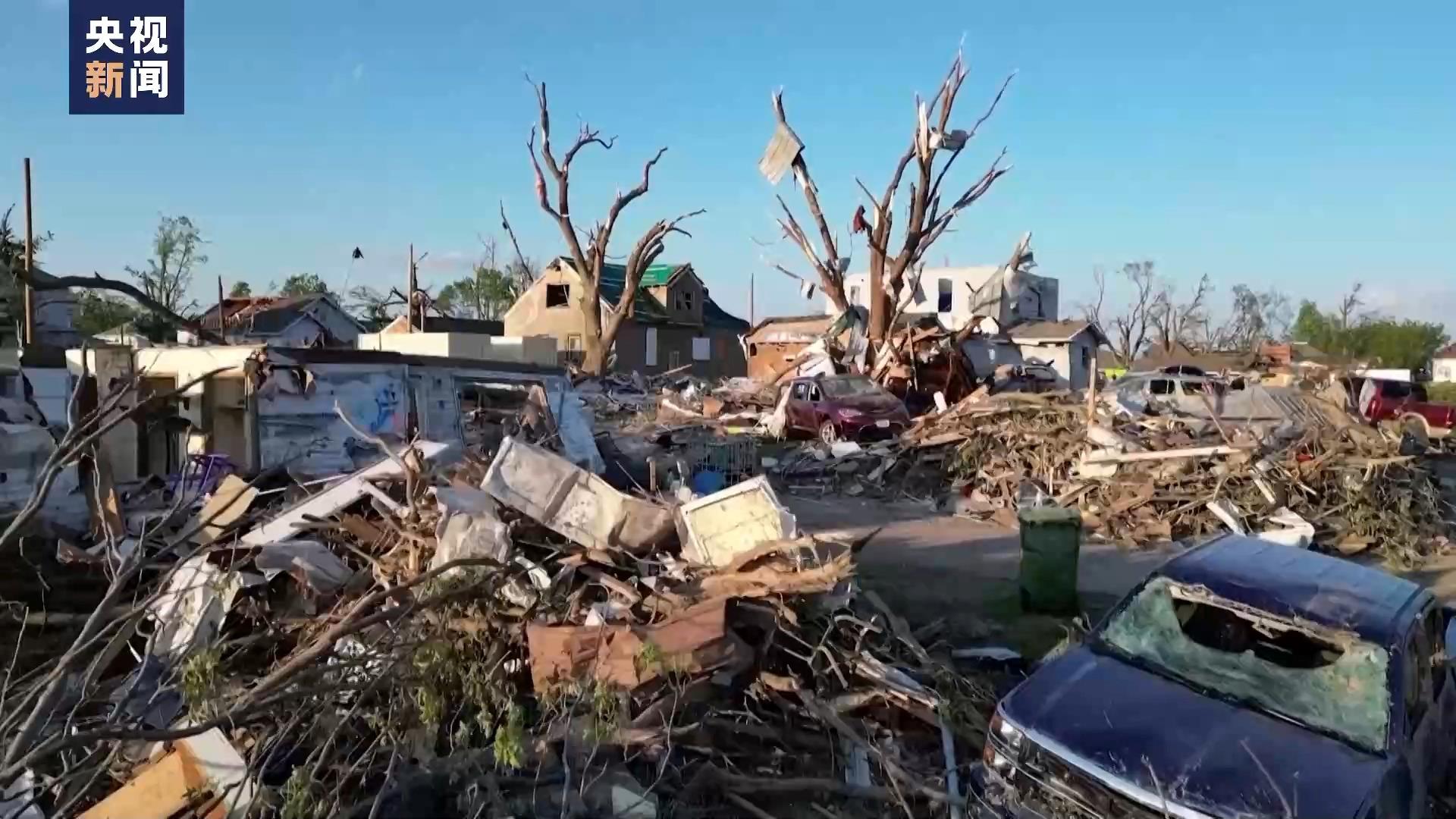 美国得州遭龙卷风侵袭 约30人受伤 超500所房屋受损