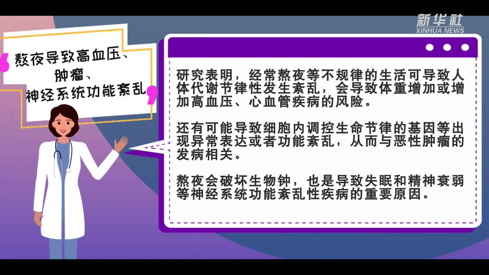 视频别再熬夜了危害不只有变老变丑