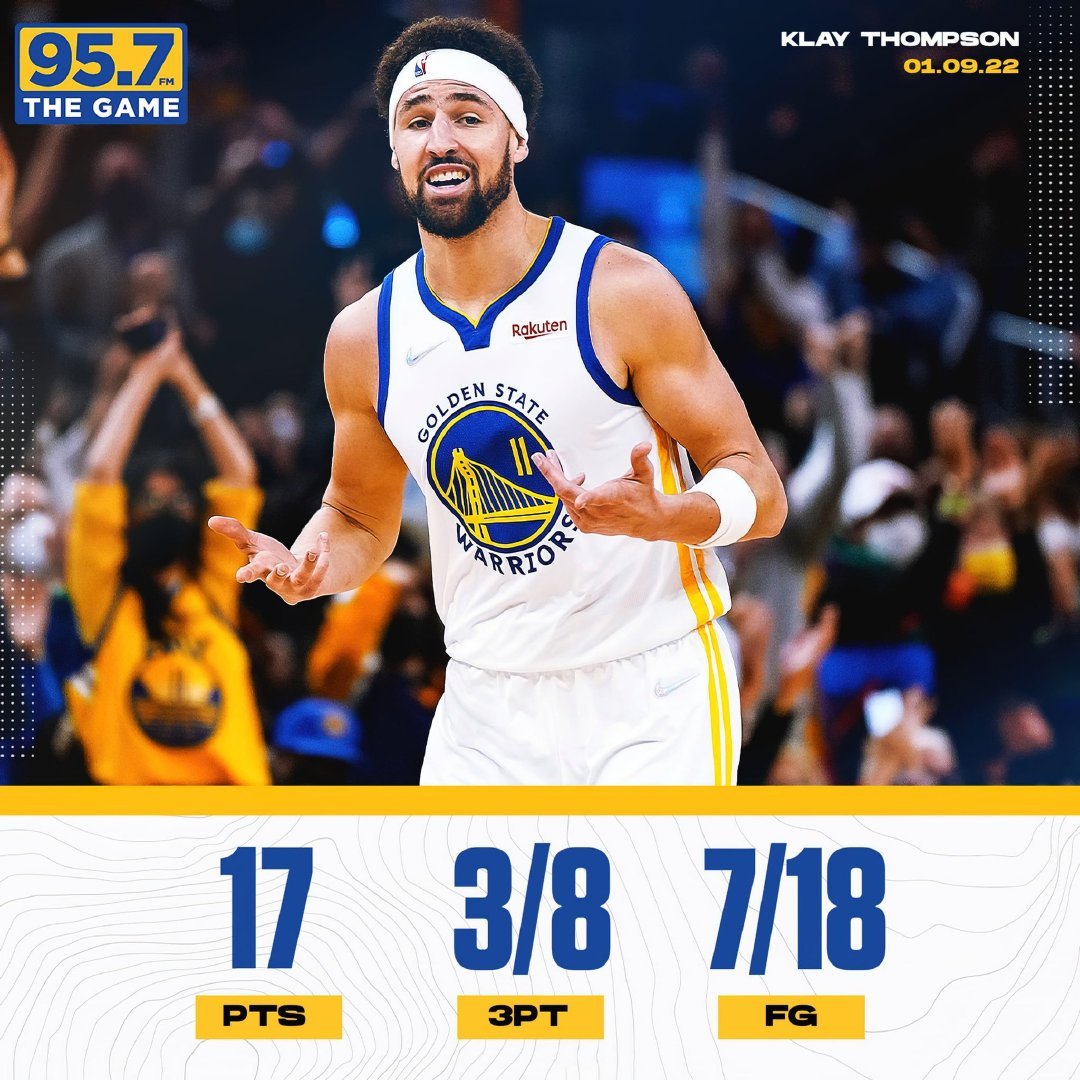 克莱·汤普森回归nba赛场,首秀17 3!残暴隔扣对手!