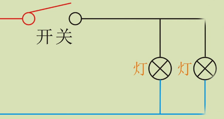 普通照明开关线路图图片