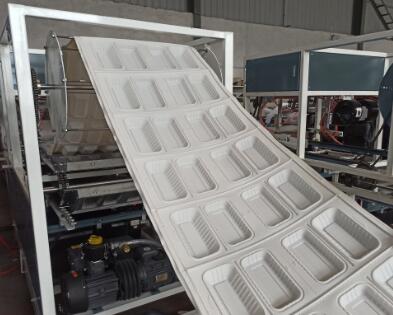 pp玉米淀粉可降解餐盒设备 pla塑料餐盒挤出吸塑生产线