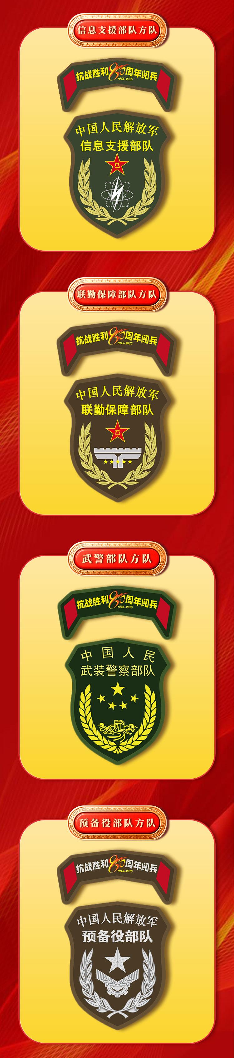 请收藏!九三阅兵臂章图鉴