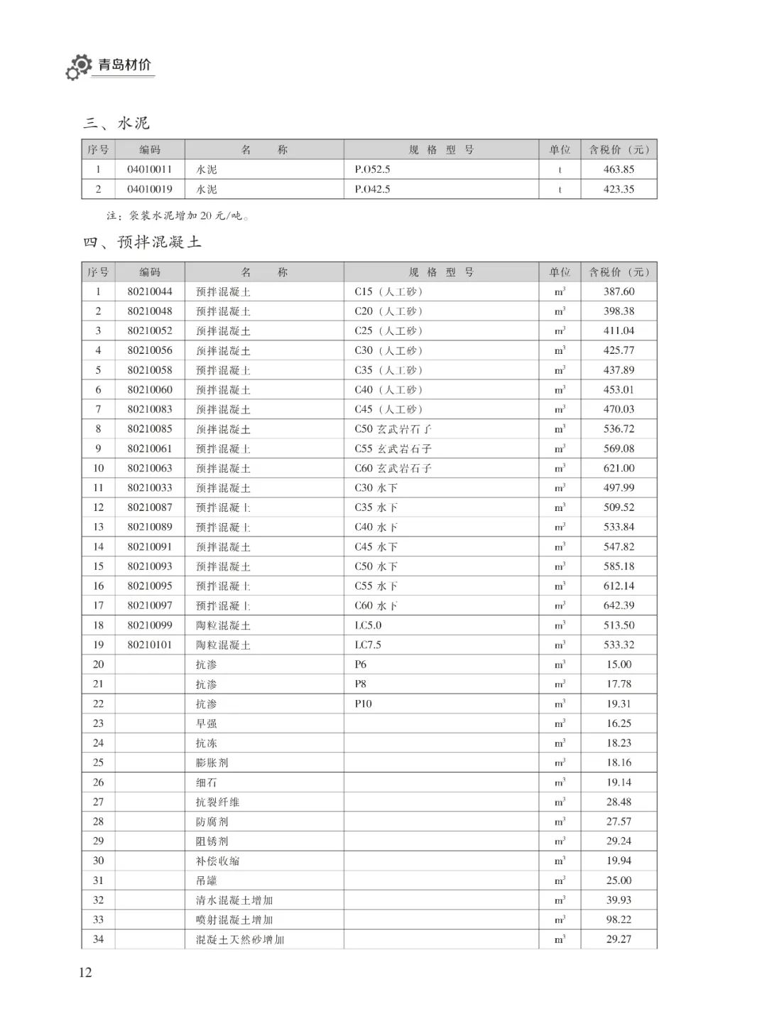 水泥报价查询