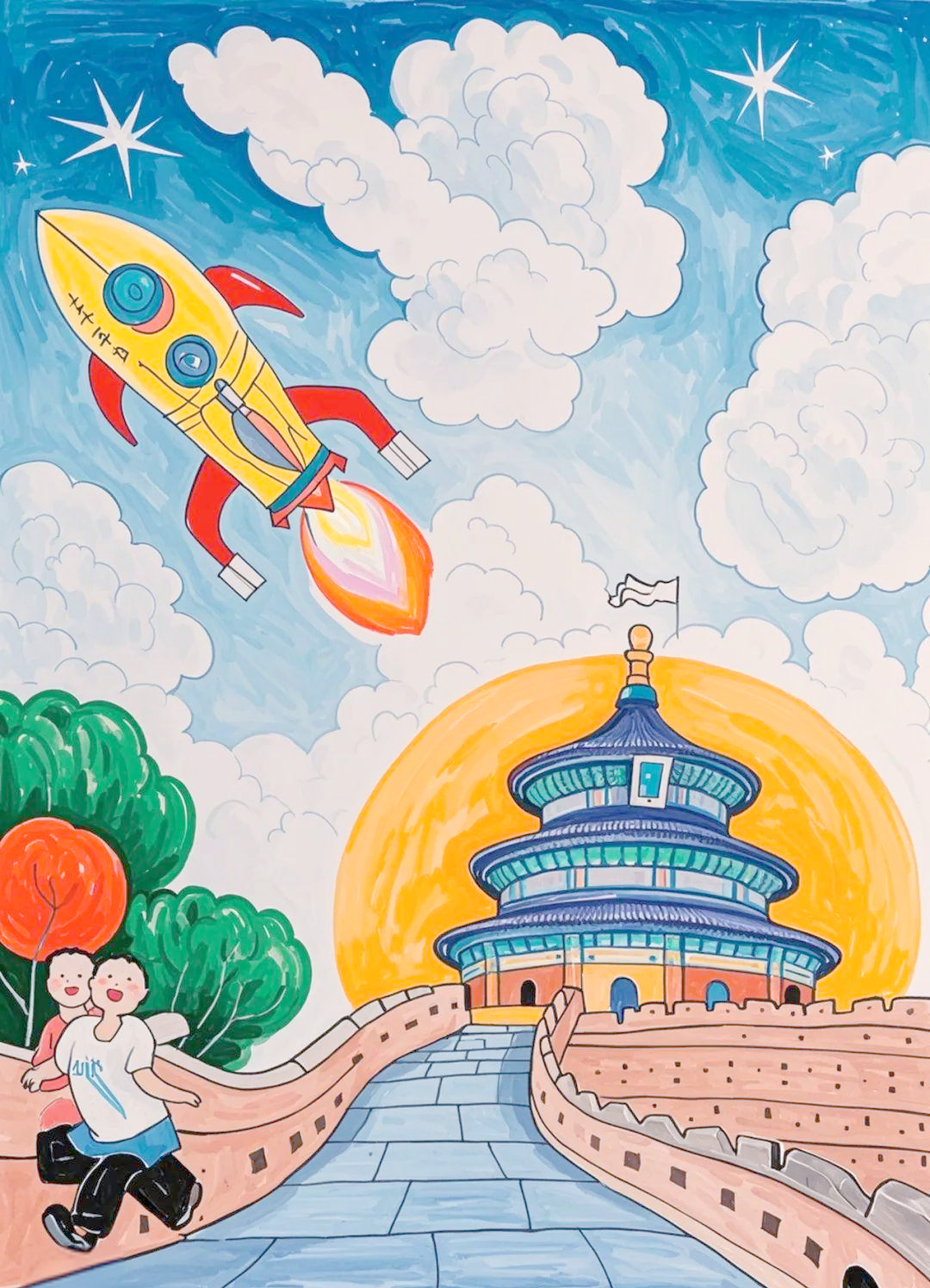 多主题科幻绘画作品,展现祖国未来展望与多元文化魅力