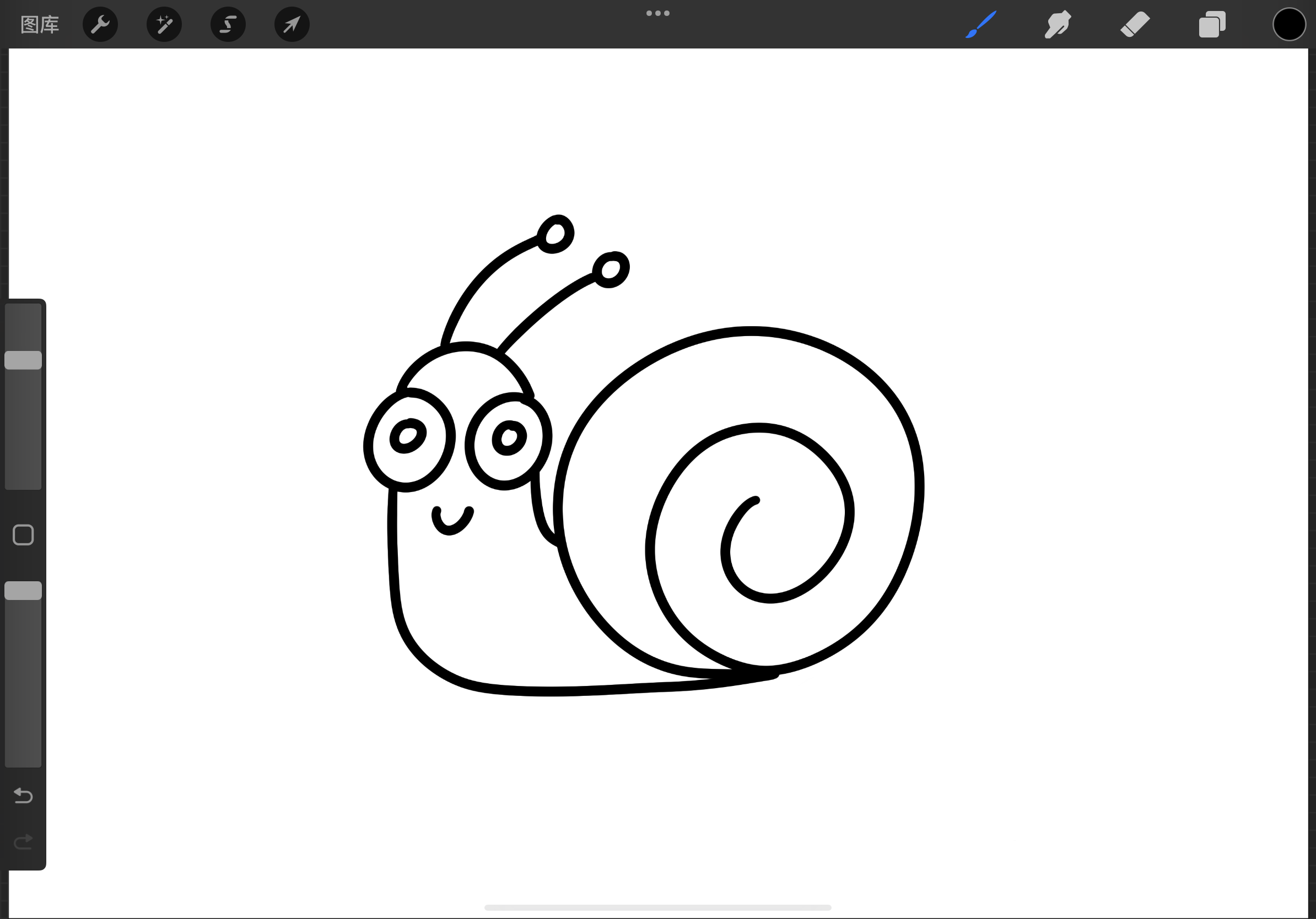 蜗牛简笔画 小动物图片