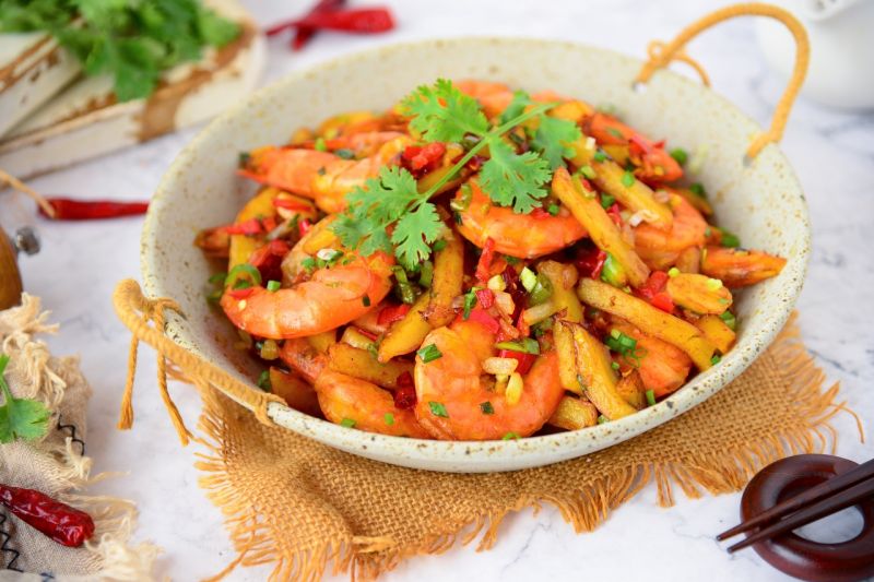 香酥椒盐土豆大虾