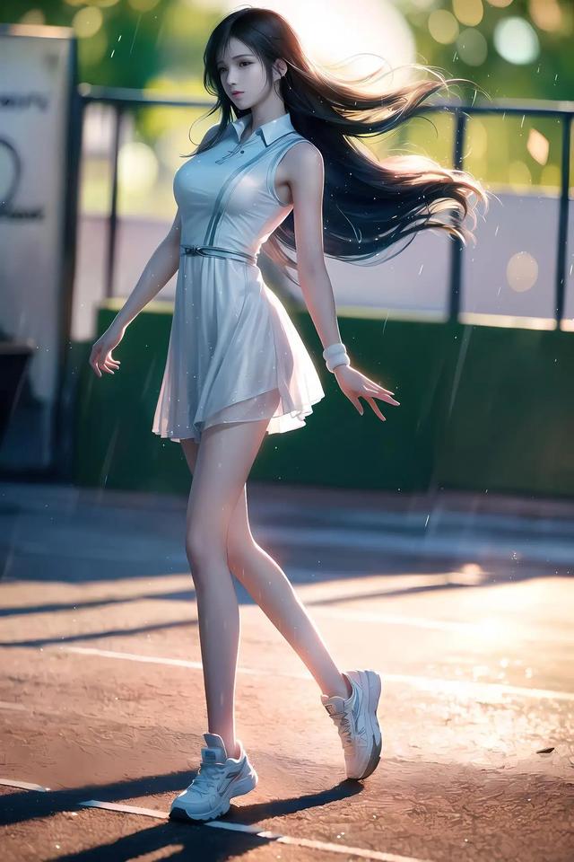 图文‖操场上的羽毛球女神