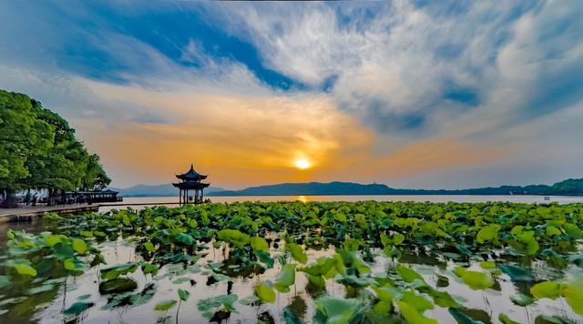 千年爱情断桥影,万世荷花吐芬芳西湖美景梦断肠,烟雨朦胧江南景