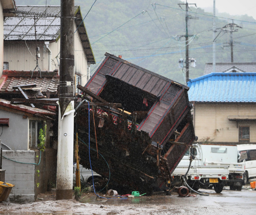 日本暴雨熊本县照片图片