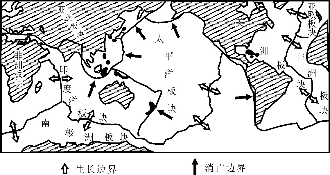 板块构造图 简图图片