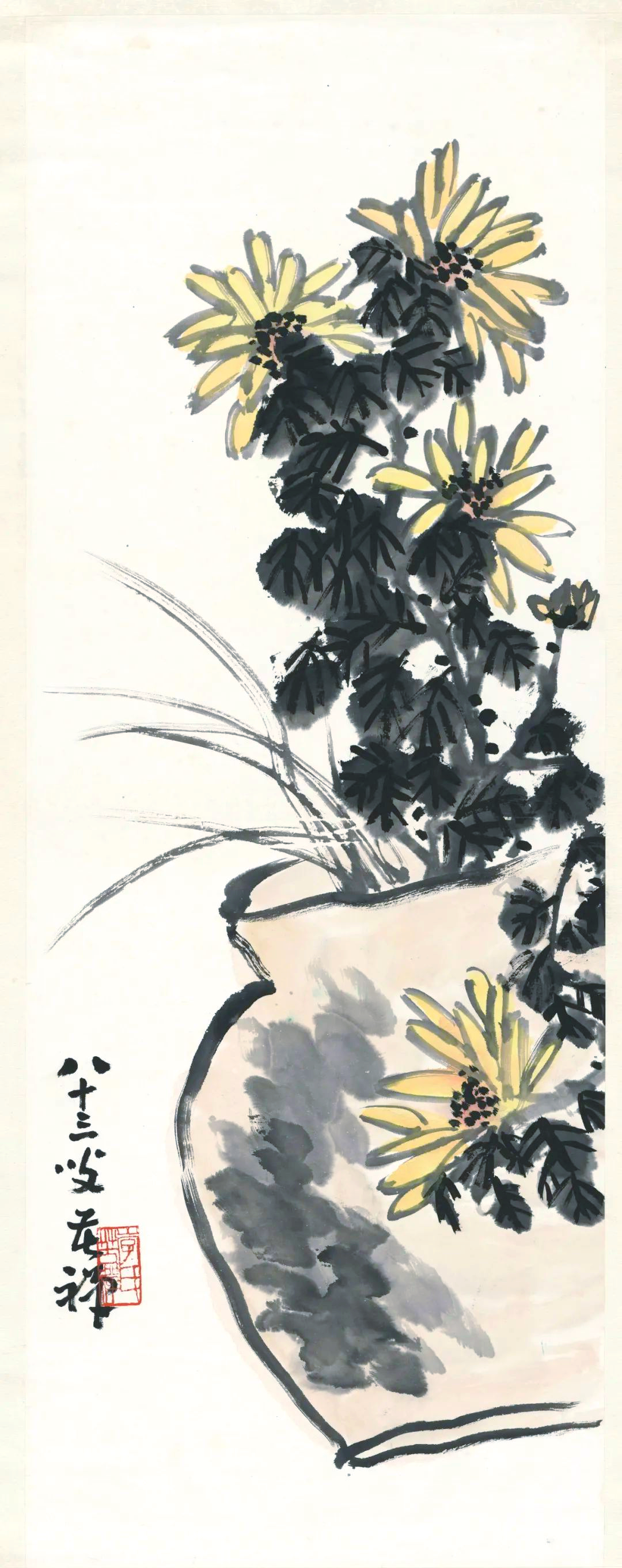 深秋时节,品味大师的菊花画作,领略高洁气节