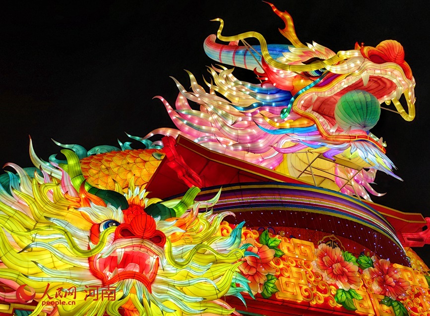 河南郑州:璀璨灯会迎新春