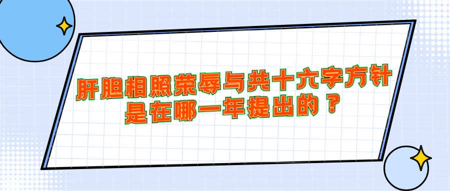 肝胆相照荣辱与共十六字方针是在哪一年提出的?
