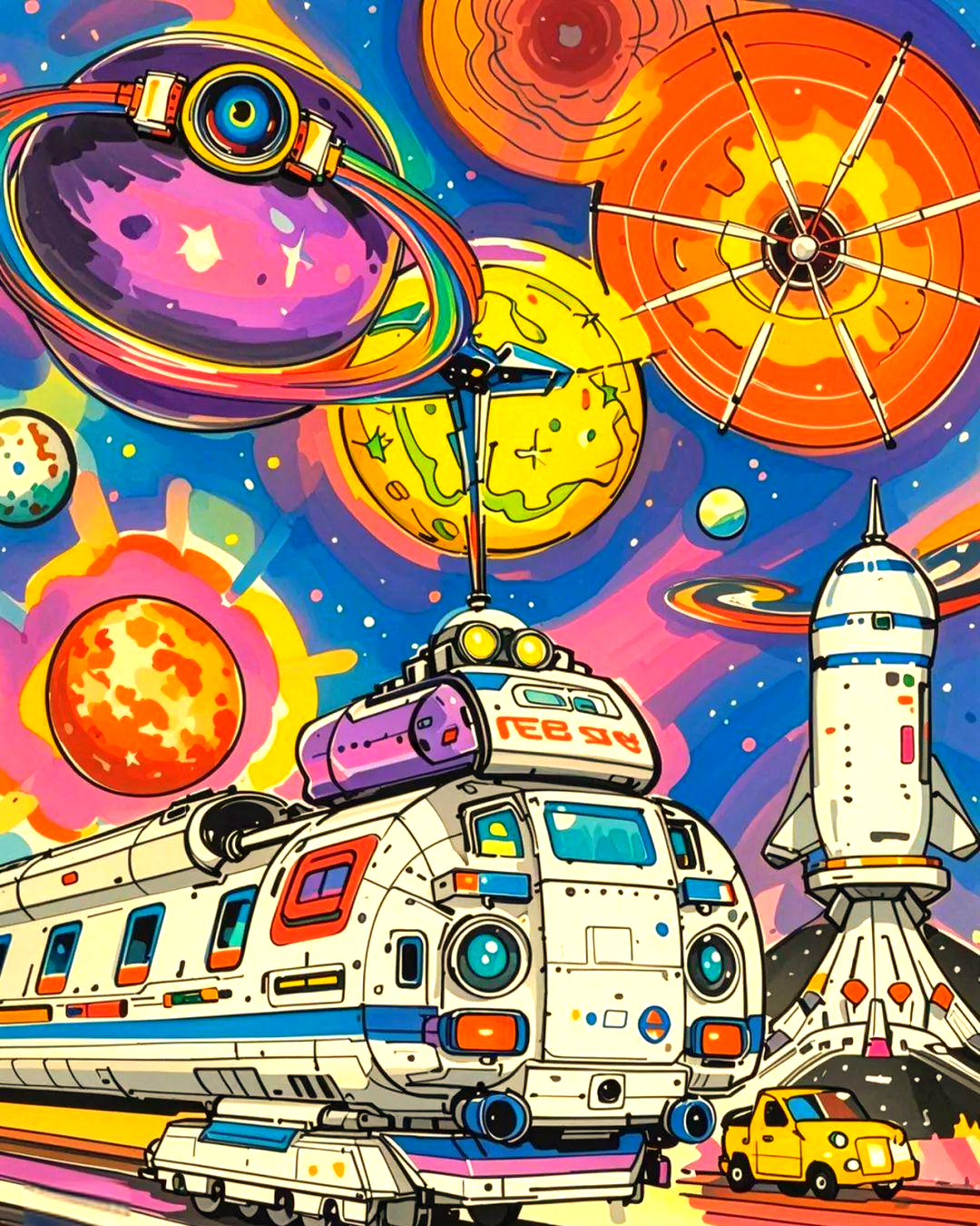 众多科幻主题创意美术作品,带你领略未来科技之美!