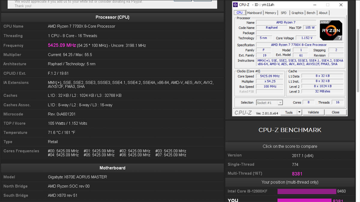 锐龙7 7700x跑分曝光,远超锐龙7 5800x,甚至优于core i7