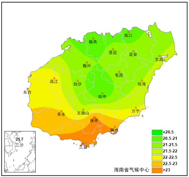 海南岛气候类型分布图图片