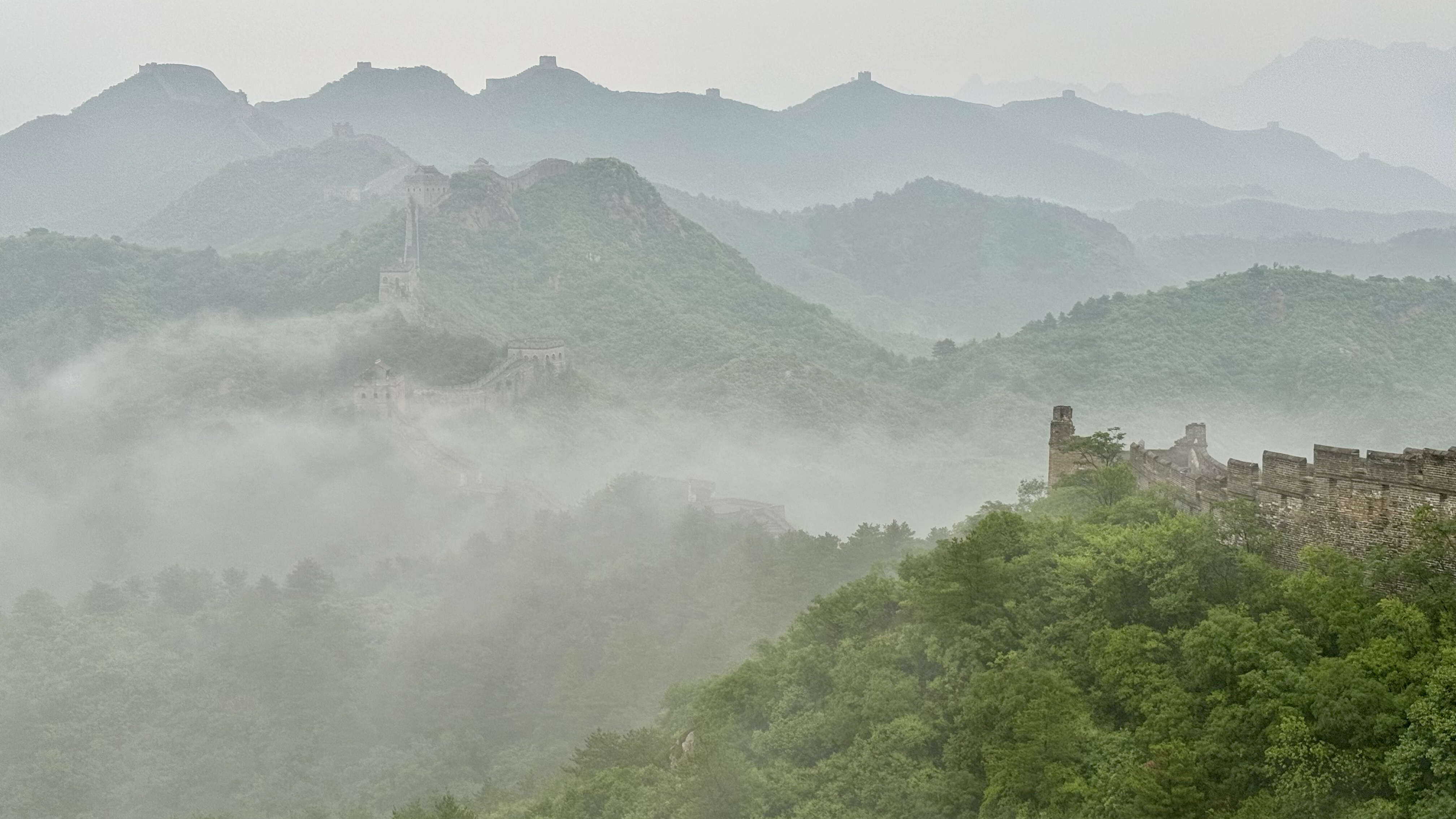 早晨长城的图片图片