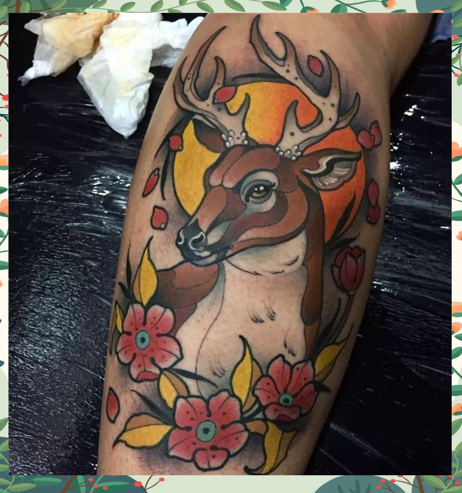 鹿纹身的深意:财富,长寿与神异庇护的象征