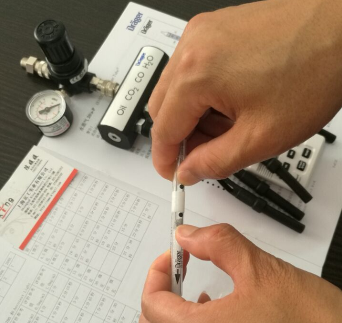 gmp认证中残油量检测试剂6728371德尔格油管的操作步骤