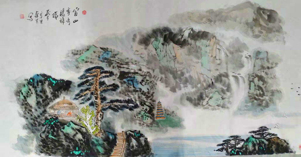 李荣生:绿水青山层峦耸翠,我要用画笔画出心中的绿水青山