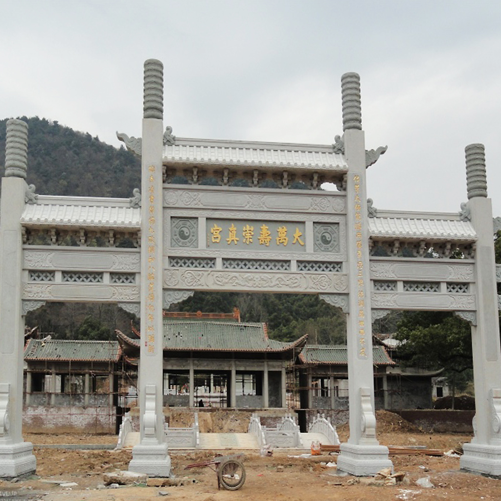 小型小区建立简易石雕牌坊可以有以下几个考虑