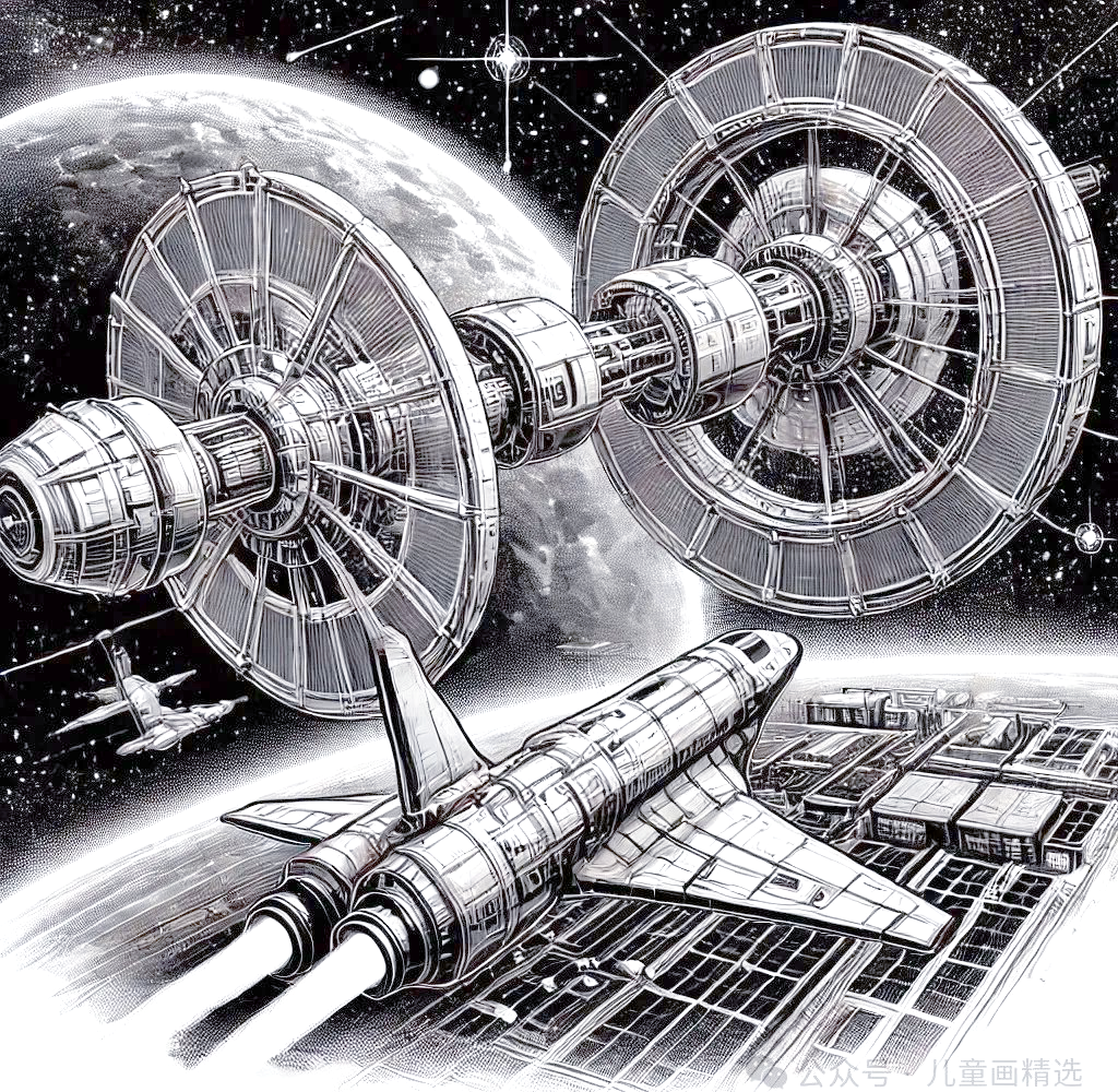 航天航空,科幻,科技主题的黑白线稿创作指南