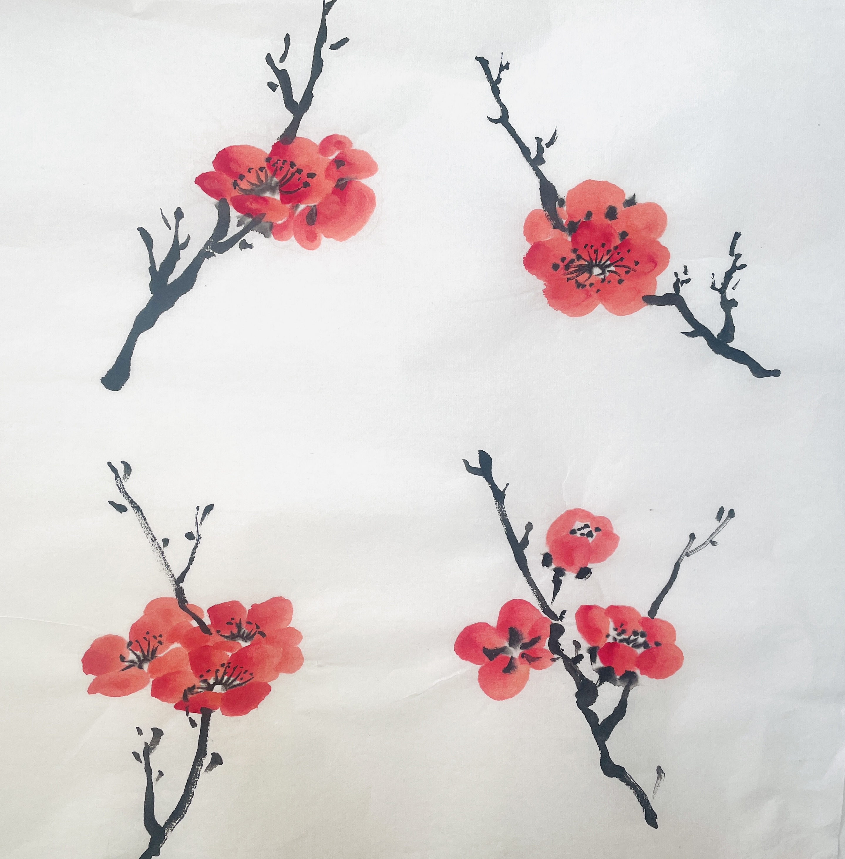 国画竹子与梅花基本画理与画法