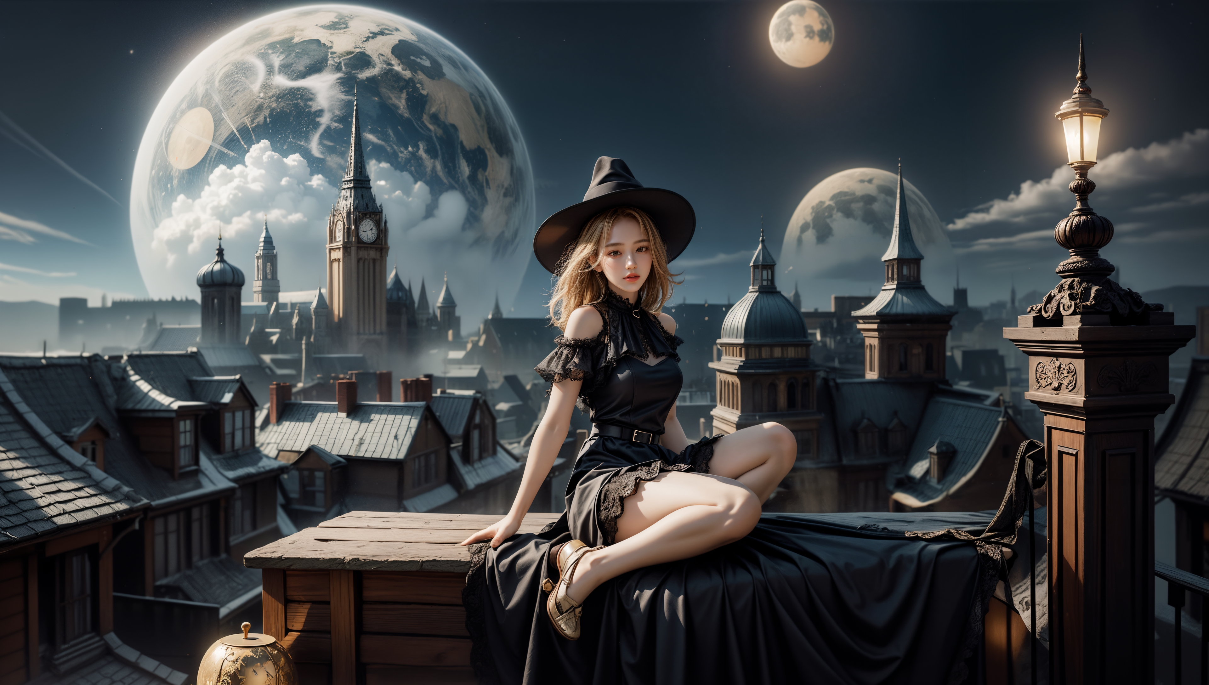 ai万圣节美女墙纸分享