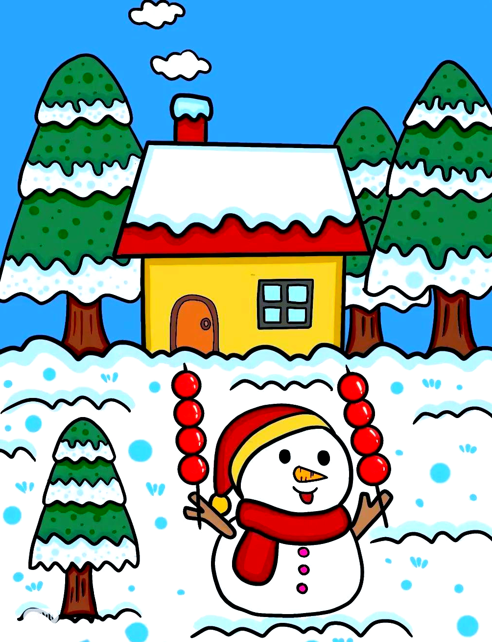 雪人创意绘画指南