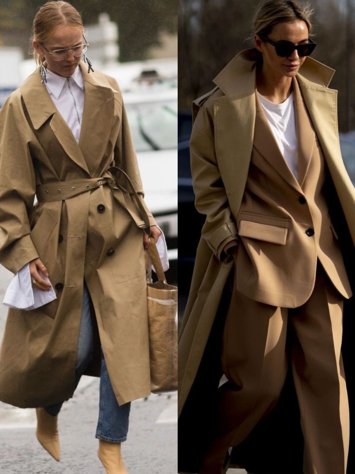 ootd穿搭丨初冬美式风衣穿搭,欧美街拍