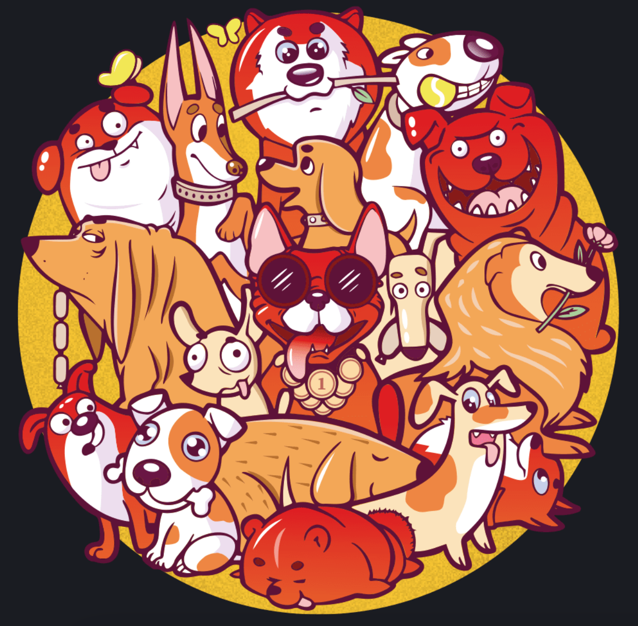 潮流插画文化衫涂鸦风格图案设计