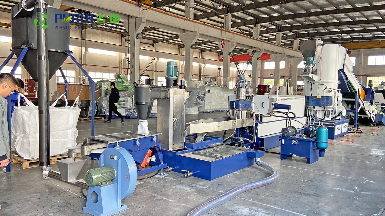 pe缠绕膜塑料造粒机 拉伸膜包装膜造粒设备