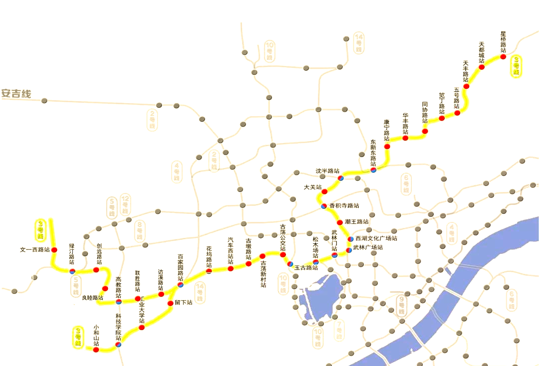 杭州地铁3号线沿线新规划,城市发展一体化