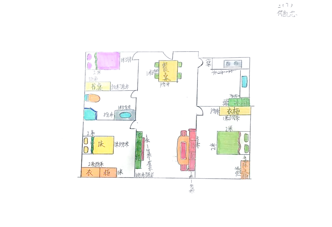 数学实践探究性作业:制作家庭平面图