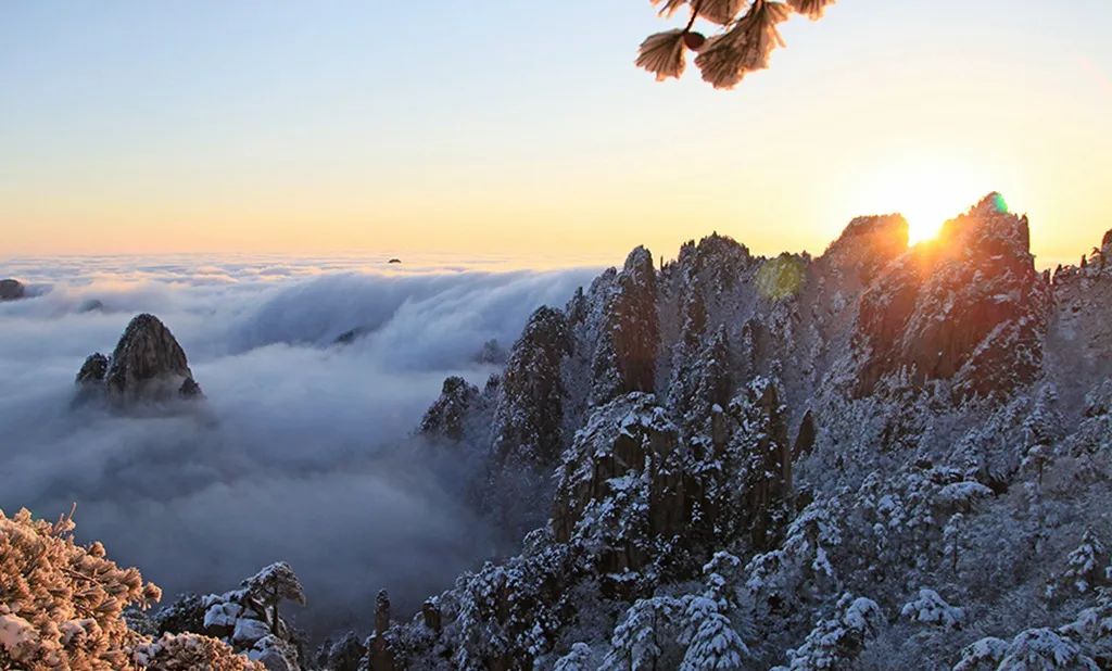 2020年冬季黄山雾凇,云海,雪景,日出日落专线1月6日摄影采风