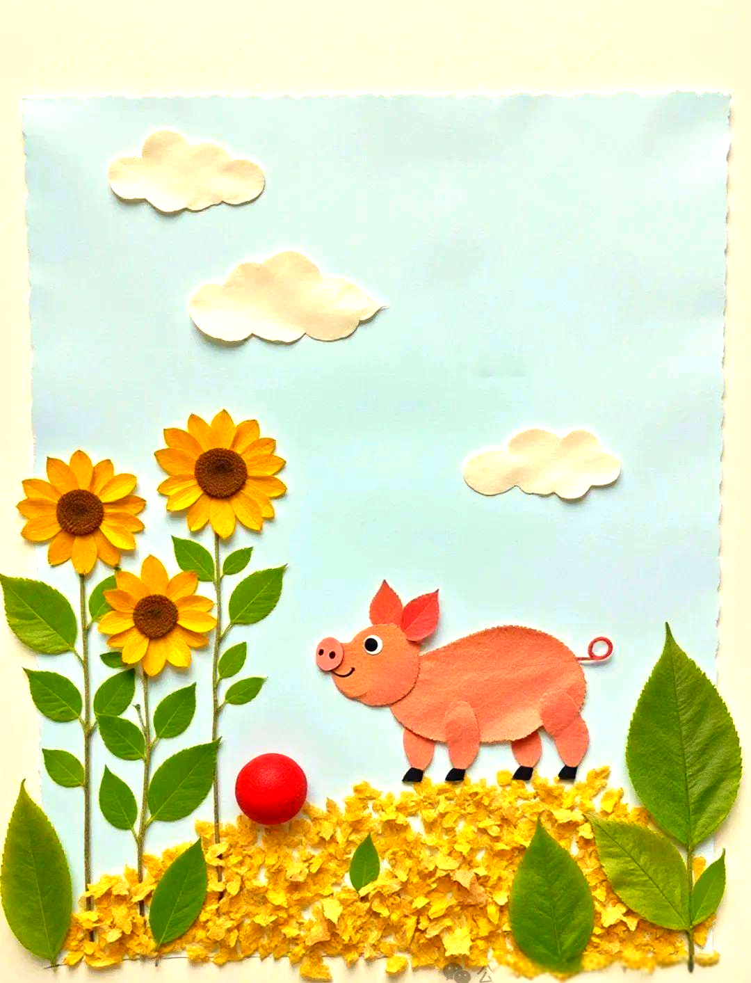 创意满满!树叶贴画精选合集