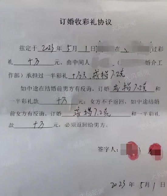 订婚协议书手写模板图片