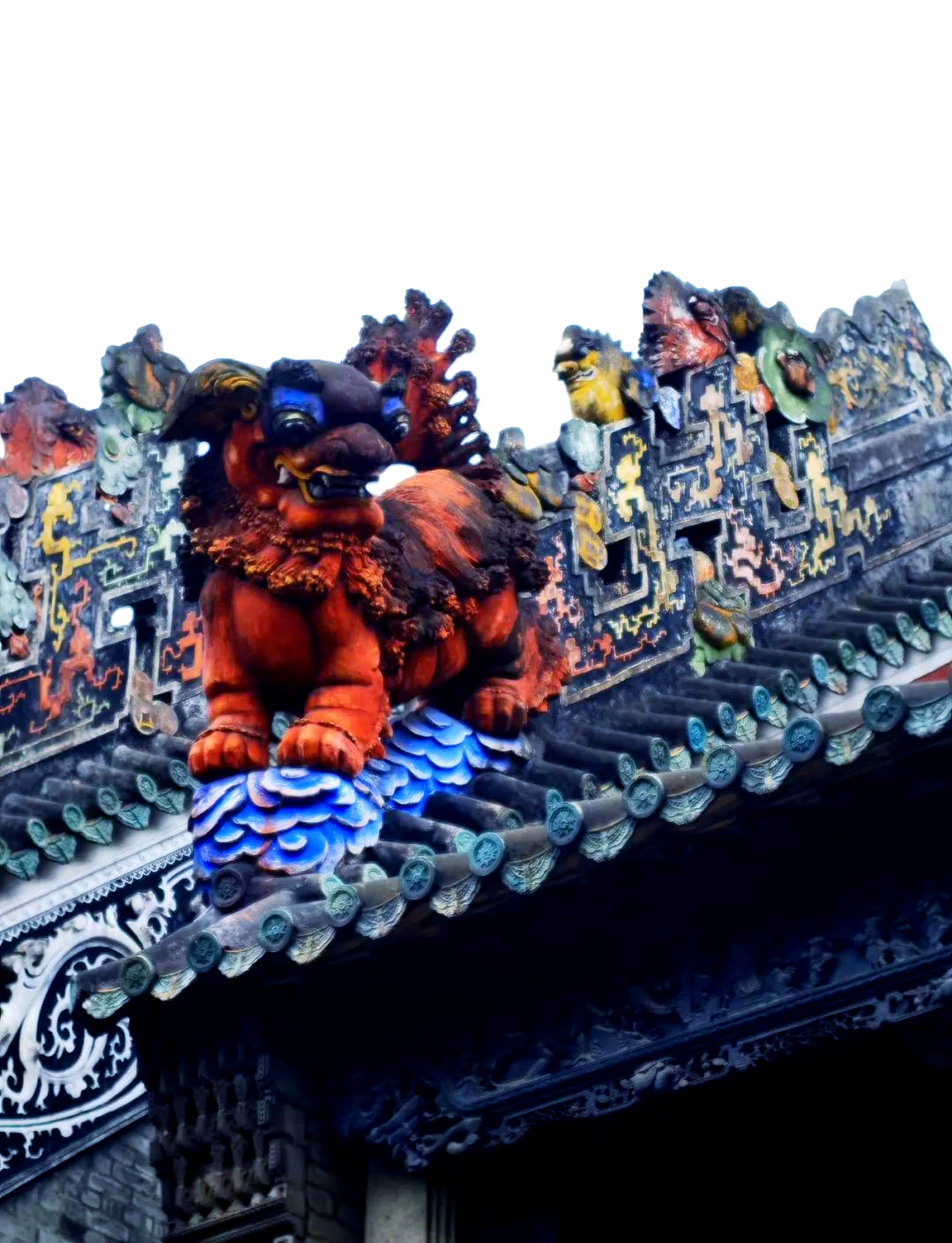 广州陈家祠屋顶的灰塑艺术