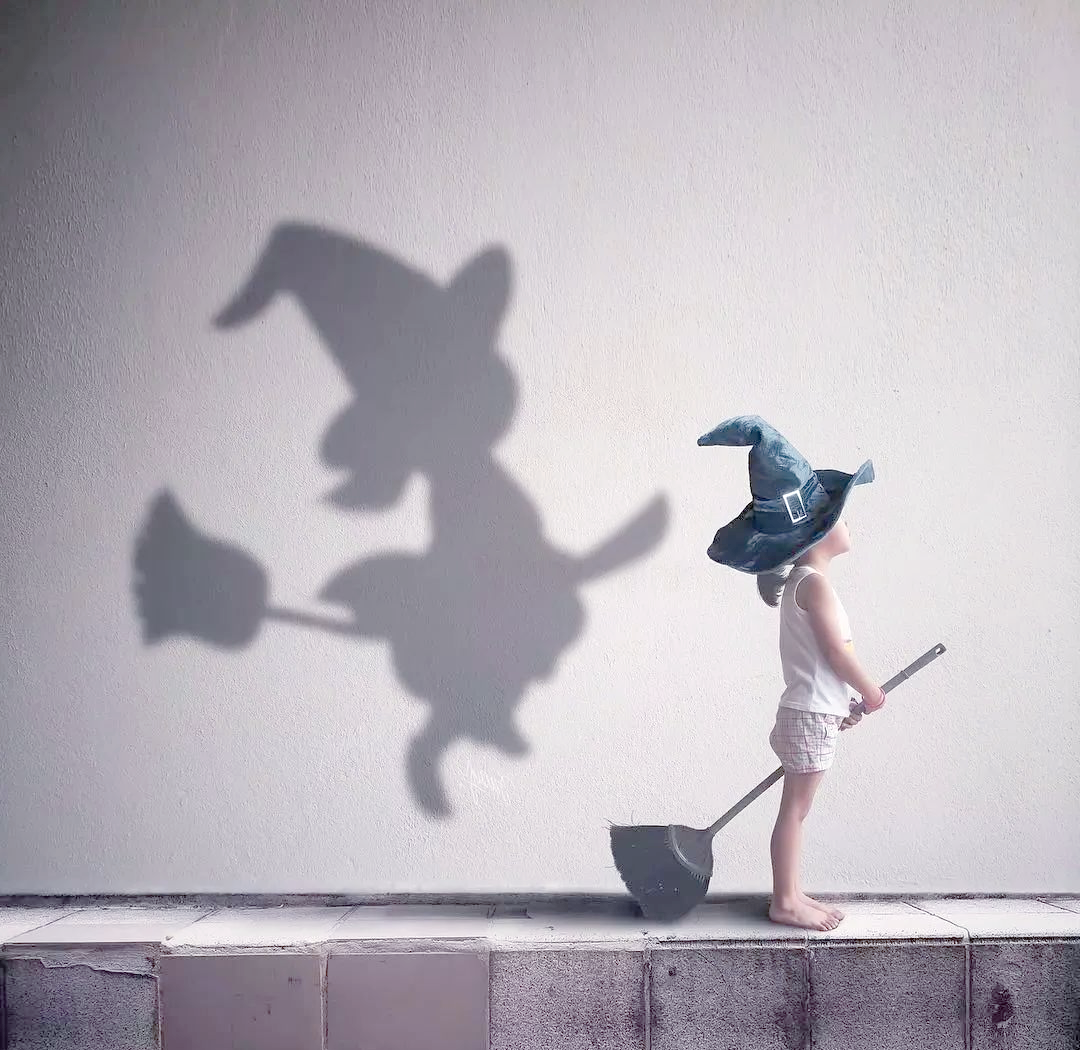 小朋友变身艺术家,影子创意画引领新潮流