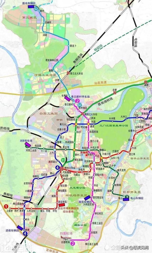 柳州轻轨2号线线路图图片