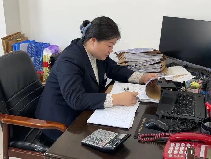 白水县审计局审计二股股长李月琴杨雅同组织基层财务人员开展业务培训