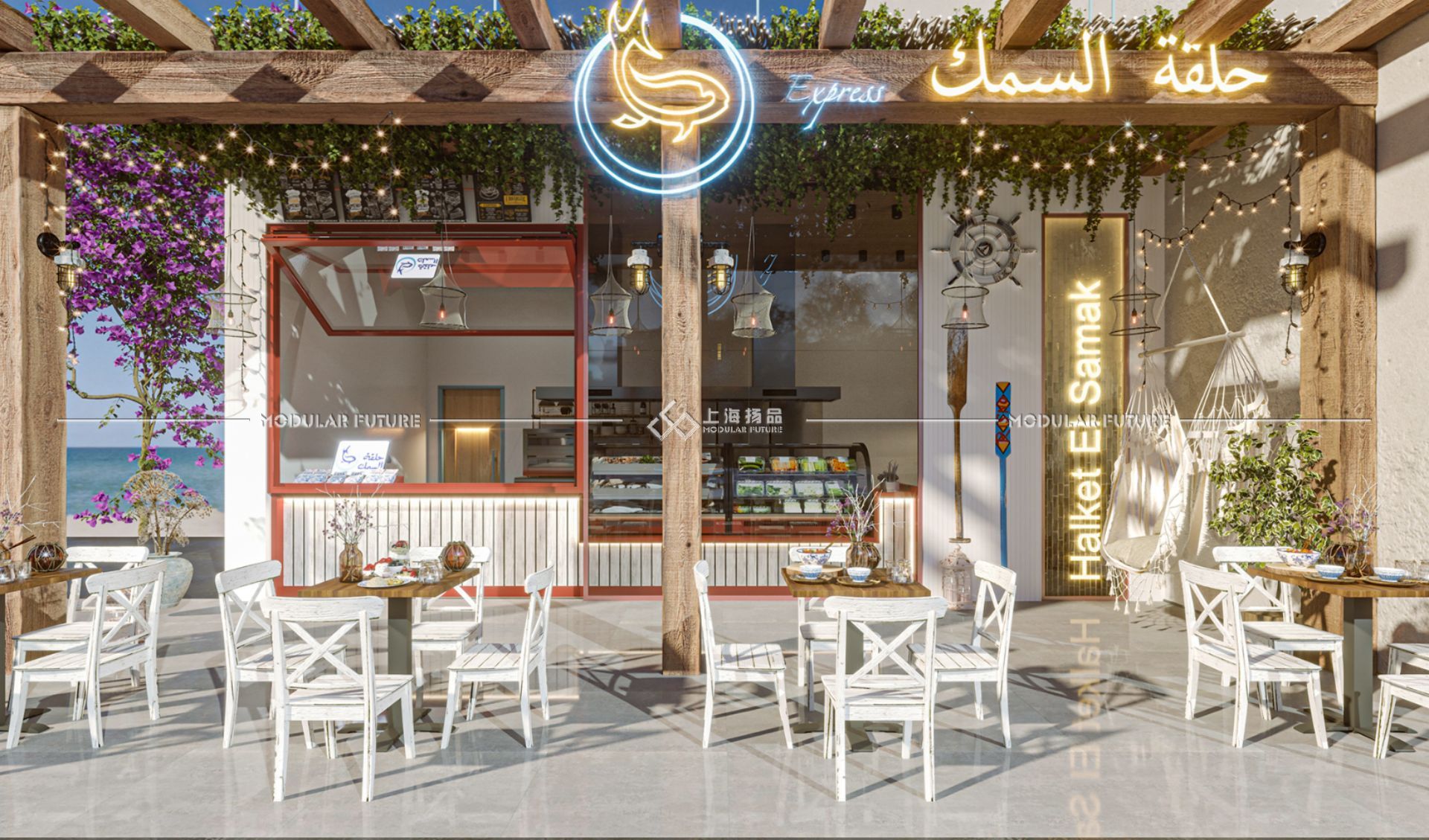 法式浪漫,集装箱甜品屋:马克龙色系的糖果梦境