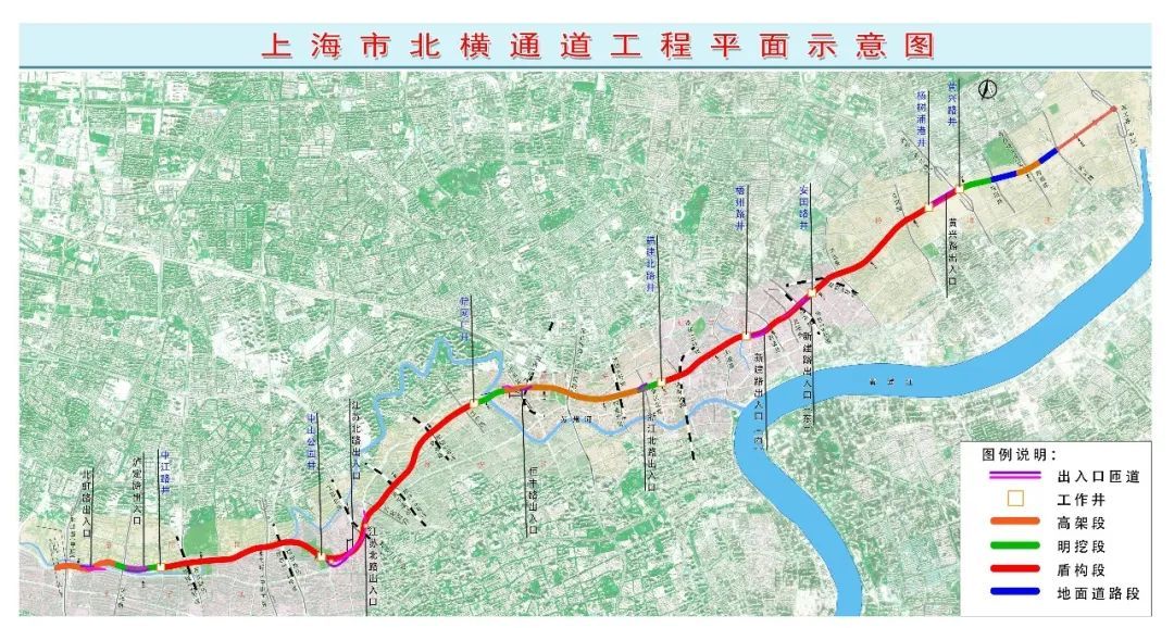 上海北横线走向明细图图片