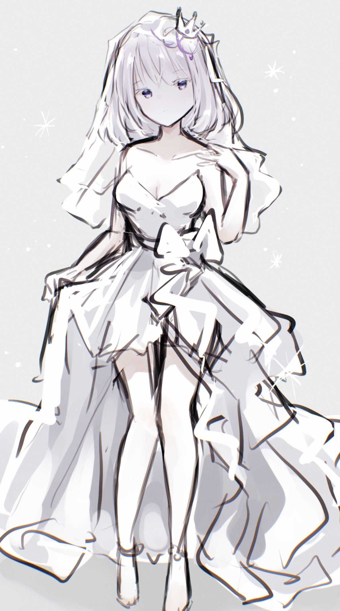 画师「miyu」作品欣赏:简约可爱,线条分明的萌系少女人物插画